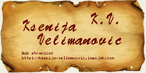 Ksenija Velimanović vizit kartica